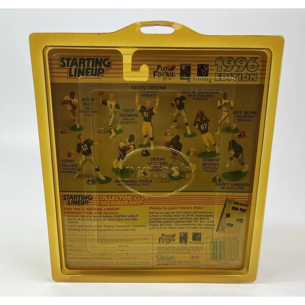 1996 Starting LineUp Troy Aikman Dallas Cowboys 8 NFL Greats Hall Of Fame